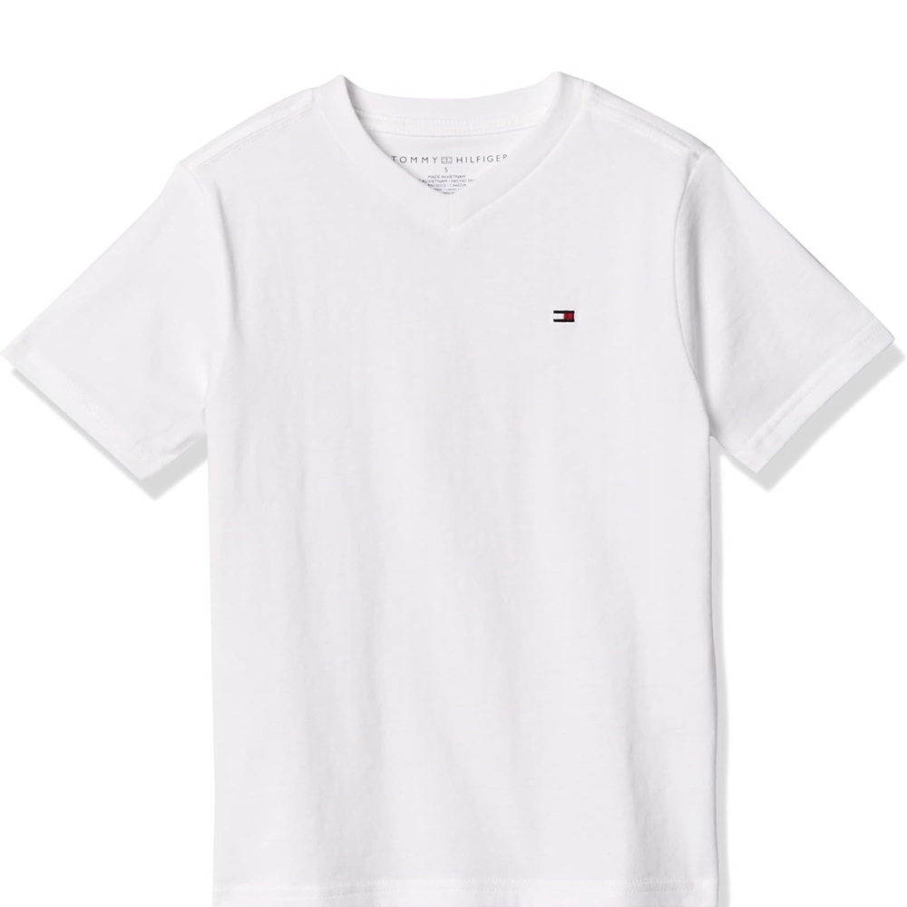 Tommy Hilfiger White V-Neck Kids' T-Shirt Size 5 NWT!
